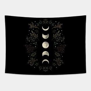 Moonlit Garden - Olive Green Tapestry