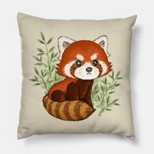 Red panda in nature Pillow