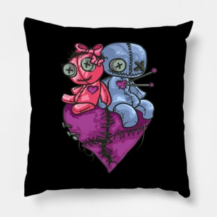 Voodoo Dolls Couples Halloween Pillow