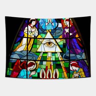 Ancient Church Stained Glass Tapestry