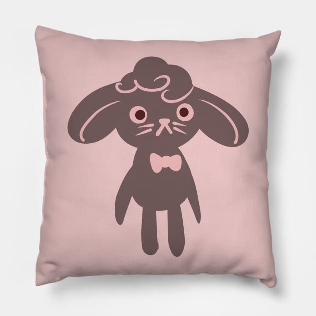 Cutie Bunny Pillow by Jossly_Draws