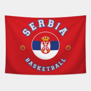 Serbia Basketball Tapestry