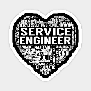Service Engineer Heart Magnet