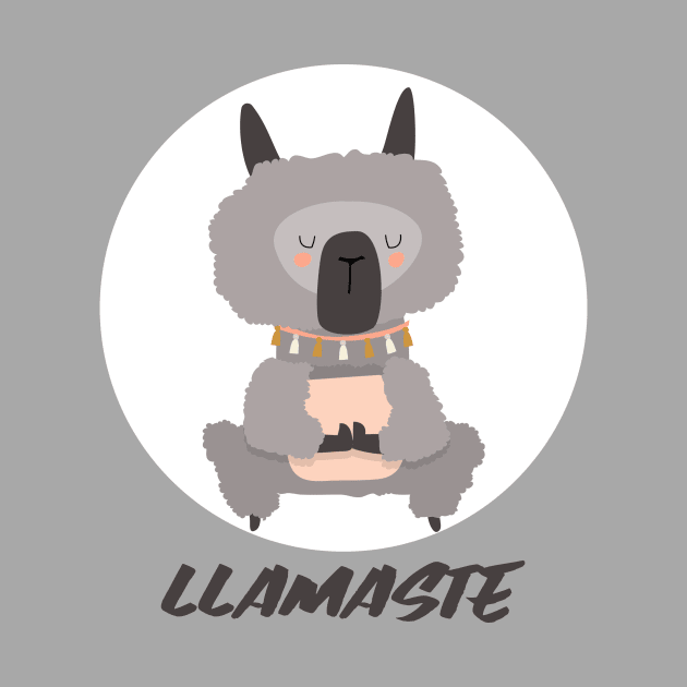 Llama / Yoga Llama / Llamaste / Funny Llama Doing Yoga / Cute Llama / Amazing Yoga Design by Redboy