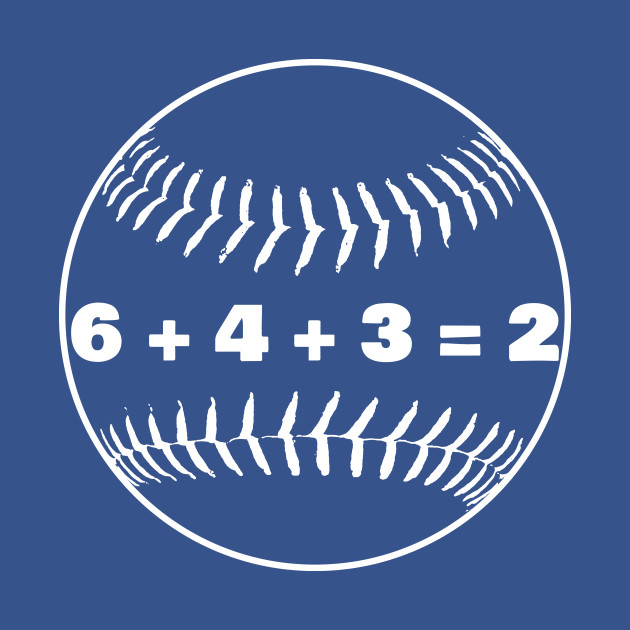 Disover Baseball Double Play 6+4+3=2 - Baseball - T-Shirt