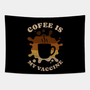 Coffee is my Vaccine Retro Tapestry