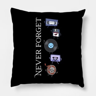 Record and Friends - Never Forget Pillow