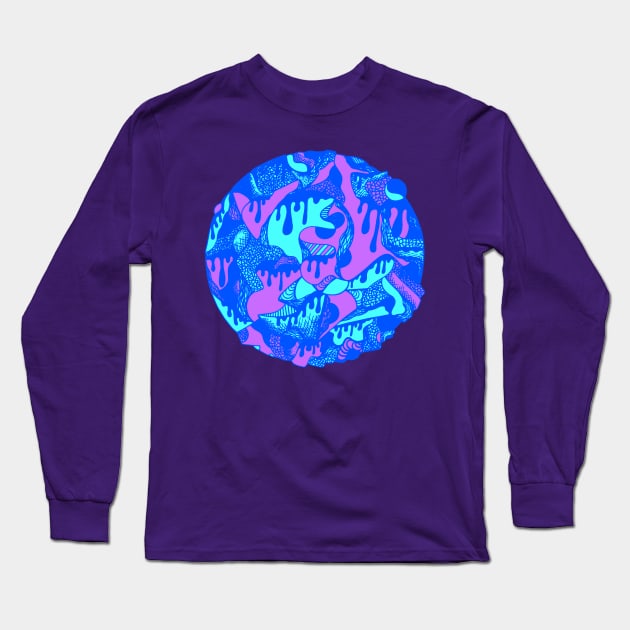 Blue Circle of Drip - Drip - Long Sleeve T-Shirt