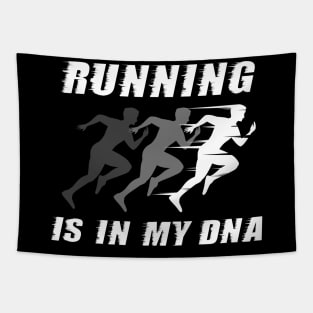 Running is in my DNA fitness exercise workout Tapestry