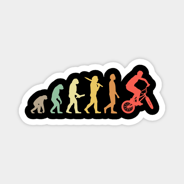 Retro BMX Evolution Gift For BMX Riders Magnet by OceanRadar