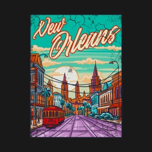 New Orleans Louisiana Art T-Shirt