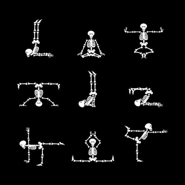 Halloween Yoga Skeleton Exercise Costume by klausgaiser