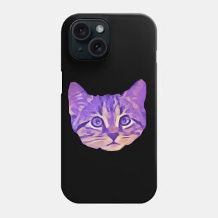 Kitty Face Purple Phone Case