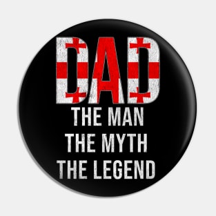 Georgian Dad The Man The Myth The Legend - Gift for Georgian Dad With Roots From Georgian Pin