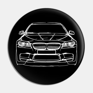 White M5 Car Sketch Art Pin