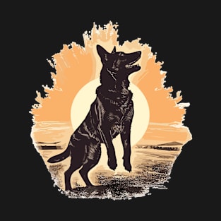 Vintage German Shepherd Circus Dog T-Shirt