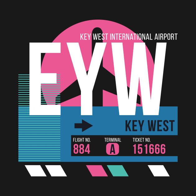 Key West (EYW) Airport // Sunset Baggage Tag by Now Boarding