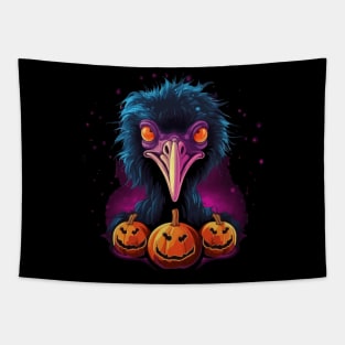 Ostrich Halloween Tapestry