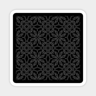 Black and White Mosaic Magnet