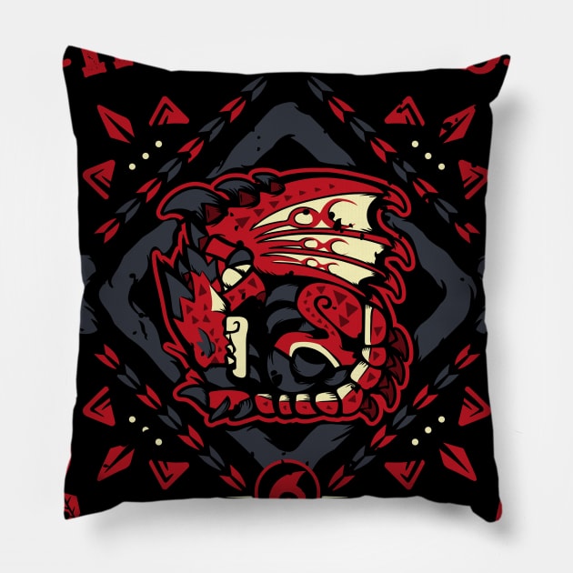 Rathalos Hunters Pillow by Soulkr