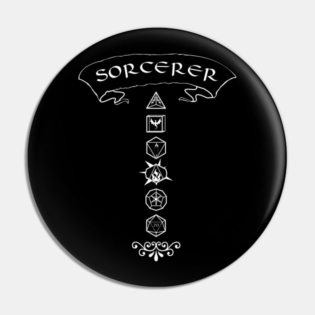 RPG Class: Sorcerer Pin by PlusOneDesigns