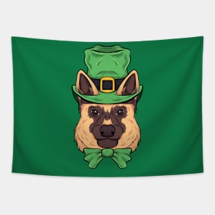 german shepherd st patricks day dog funny cute Tapestry