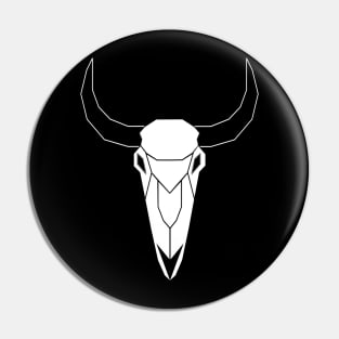 Geo-Bull Skull Pin