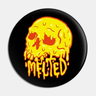 Melted Skull Pin