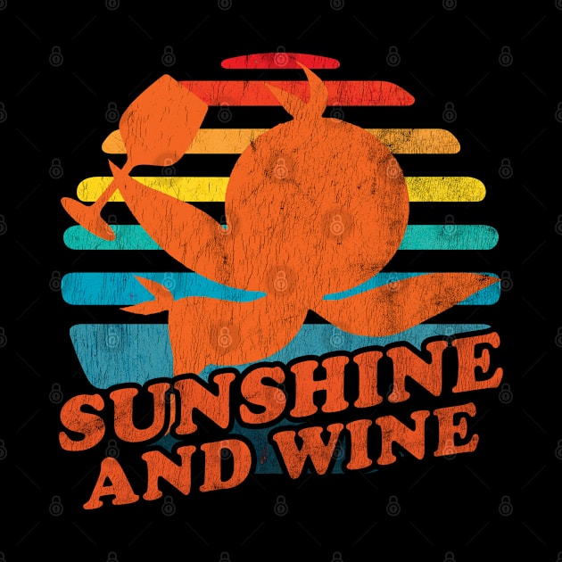 The Orange Bird Sunshine and Wine Orlando Florida Retro Distressed Look by Joaddo