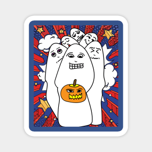 Funny Little Ghosts Halloween Magnet