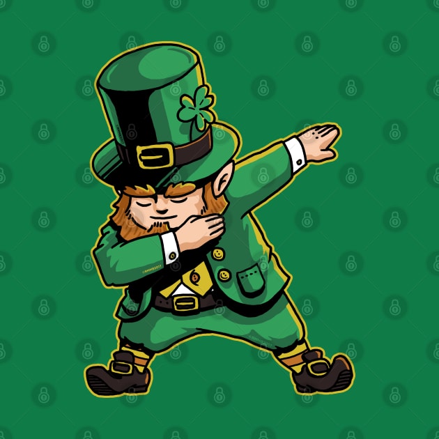 Dabechaun Funny Leprechaun Dabbing St Patricks Day Shirt by vo_maria