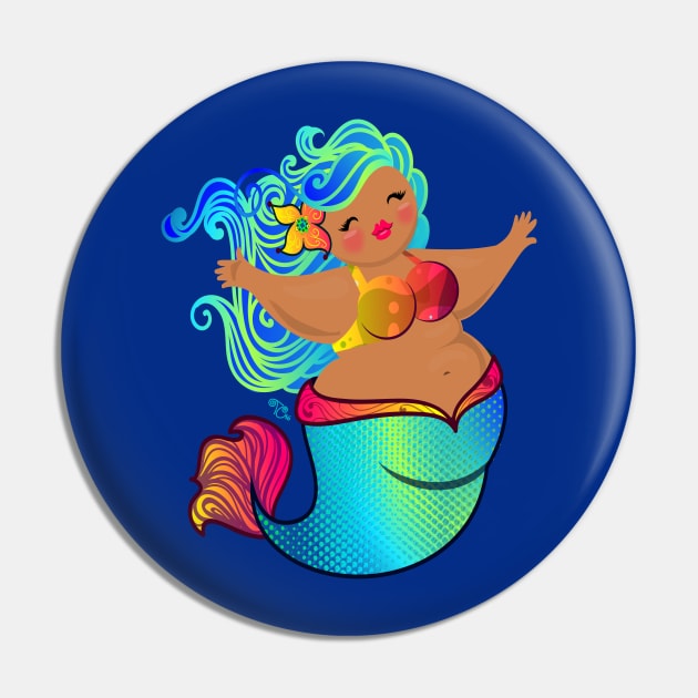 Chubby Mermaid Pin by Toni Tees