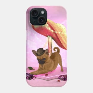 Cute little shihuahua pug with hat Phone Case