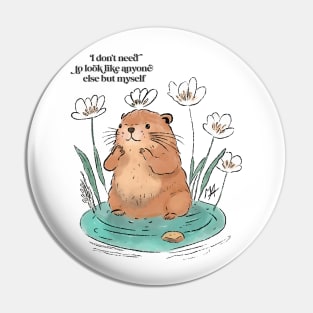 Beaver Self-love Pin