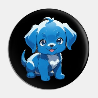 Cute blue puppy Pin