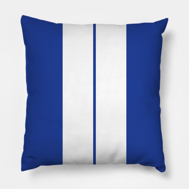 Shelby Cobra, GT350, GT40 white stripes Pillow by retropetrol