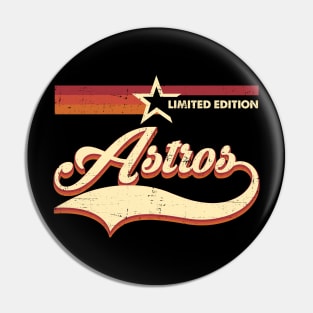 Vintage Astros Retro Style 70s 80s First Name Pin