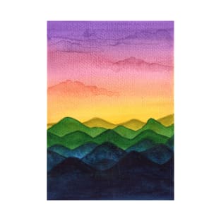 Rainbow Landscape Scene T-Shirt