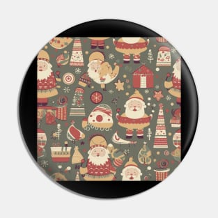 Winter Mood Retro Design Pin