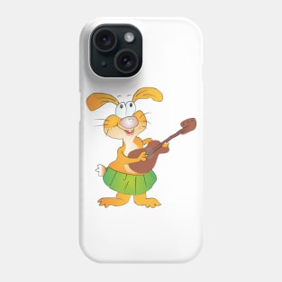 funny bunny musician Phone Case