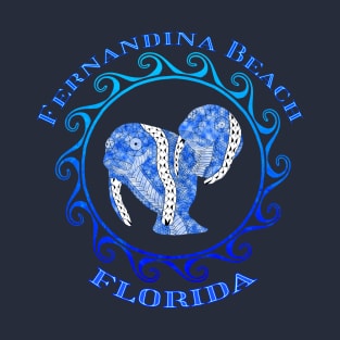 Fernandina Beach Florida Vacation Tribal Manatees T-Shirt