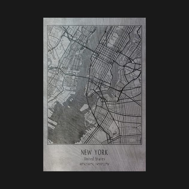 New York, United Stated, city map by Creative at home