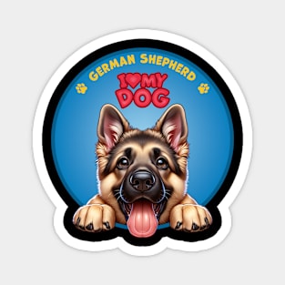 I Love my dog German Shepherd Magnet