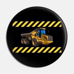 Yellow Dump Truck T-Shirt Pin