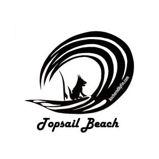 Topsail Beach wave Dog T-Shirt