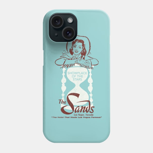 Retro Vintage Sands Casino and Hotel Las Vegas Nevada Phone Case by StudioPM71