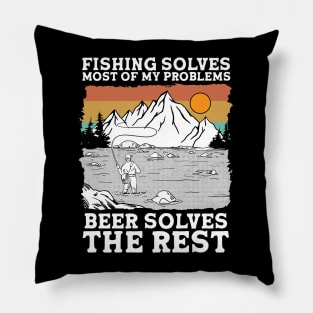 Fishing Solves Most Of My Problems Pillow