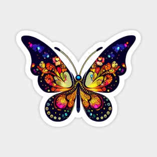 Colorful butterfly with abstract patterns Magnet