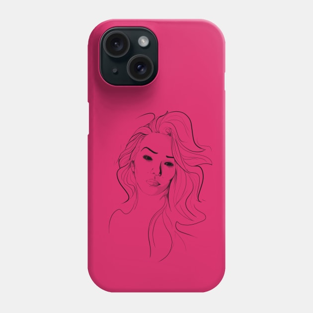 Crying alien girl Phone Case by nktmrkv