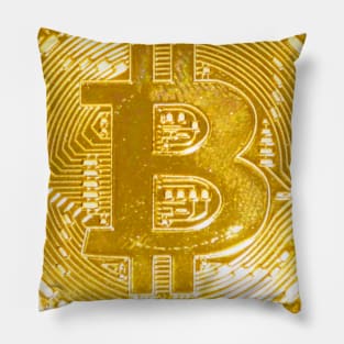 Bitcoin Gold Coin Pillow